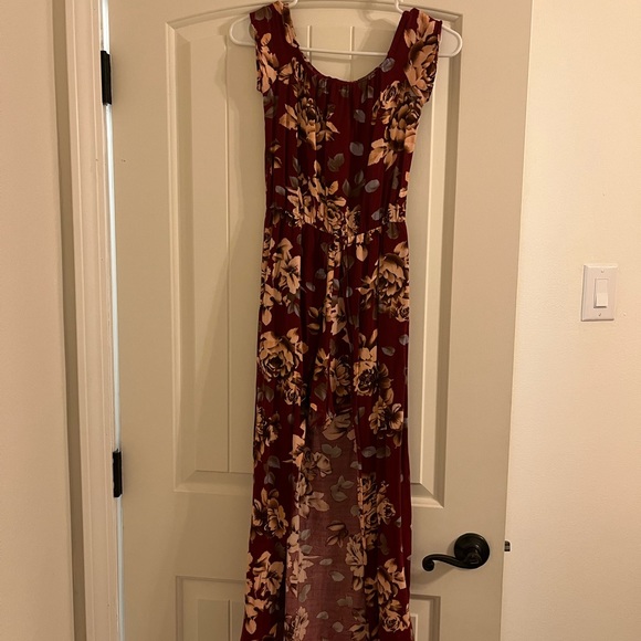 Red Floral Romper Maxi - Picture 1 of 3